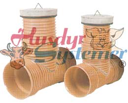 Nedslipp med betongpropp til vakuumutgjødsling